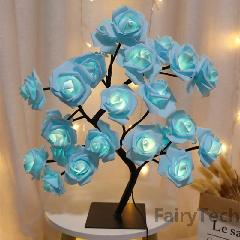LED Rose Flower Table Lamp USB