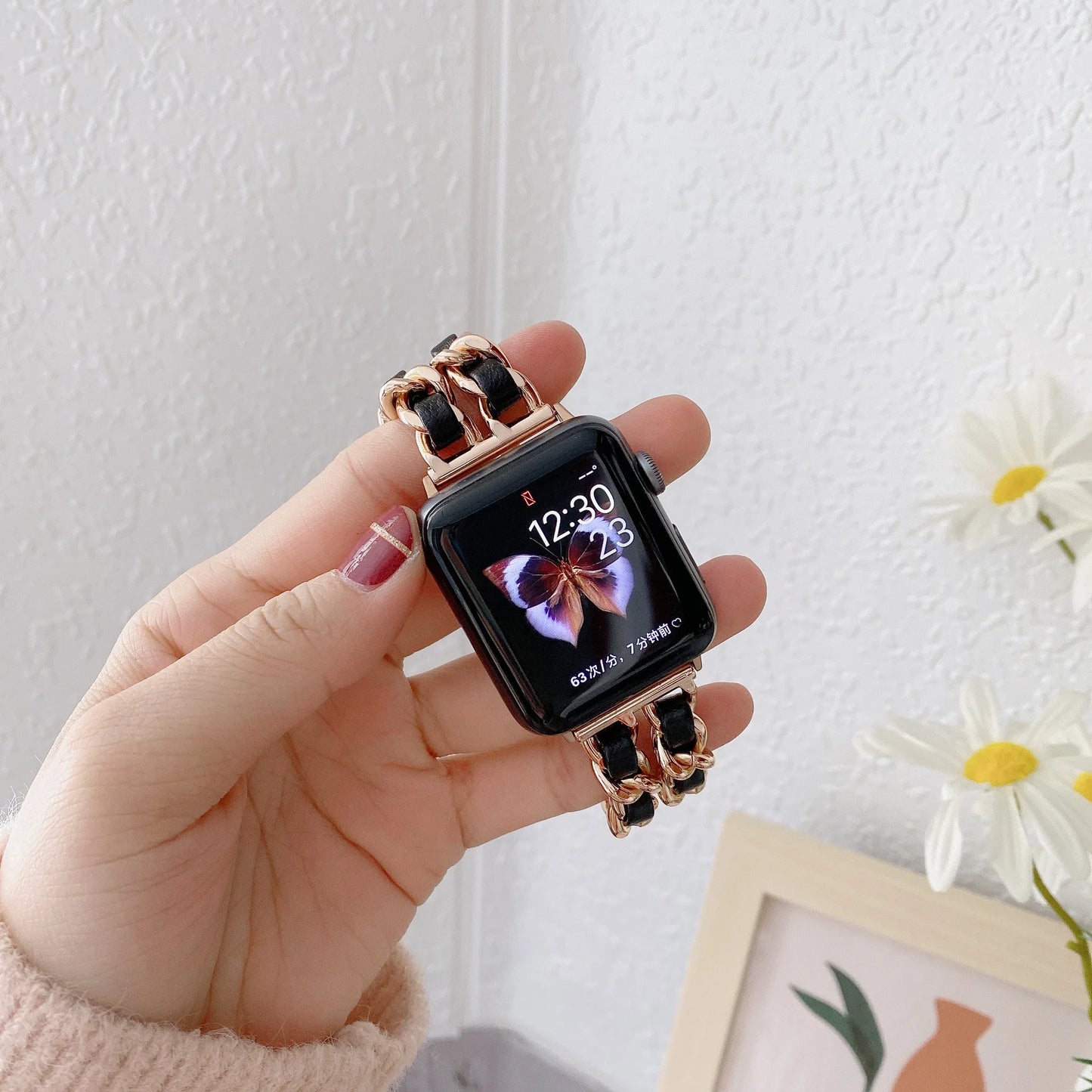Women Metal Strap for Apple Watch Band 10 9 8 Ultra 46mm 42mm 49mm 7 SE 6 5 41mm 45mm 44/40mm Lady Gold Steel Bracelet Wristband