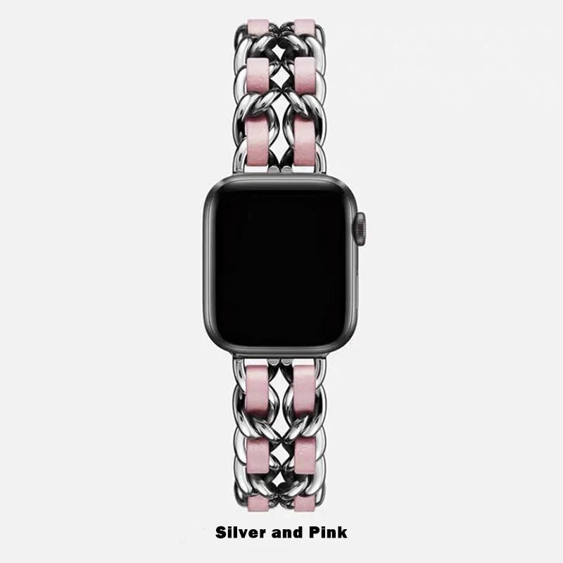 Women Metal Strap for Apple Watch Band 10 9 8 Ultra 46mm 42mm 49mm 7 SE 6 5 41mm 45mm 44/40mm Lady Gold Steel Bracelet Wristband