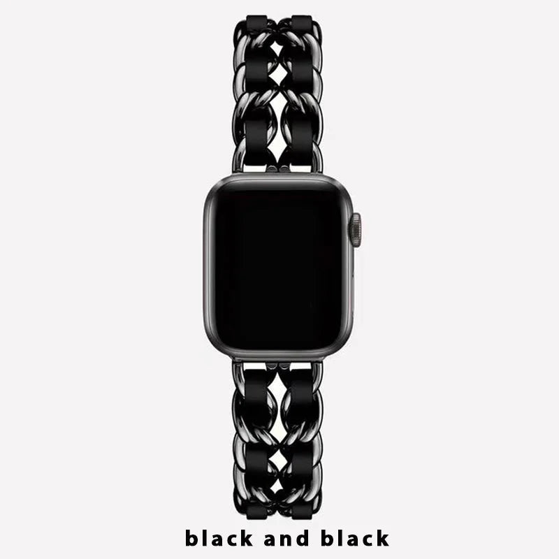 Women Metal Strap for Apple Watch Band 10 9 8 Ultra 46mm 42mm 49mm 7 SE 6 5 41mm 45mm 44/40mm Lady Gold Steel Bracelet Wristband