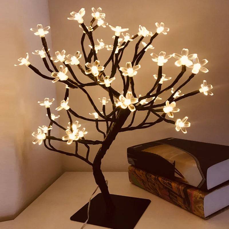 LED Rose Flower Table Lamp USB