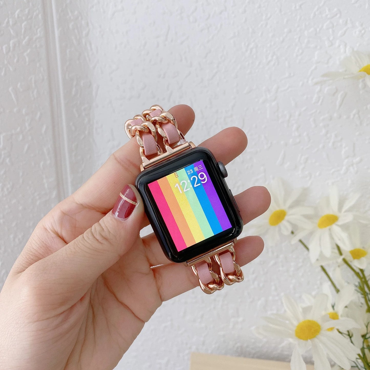 Women Metal Strap for Apple Watch Band 10 9 8 Ultra 46mm 42mm 49mm 7 SE 6 5 41mm 45mm 44/40mm Lady Gold Steel Bracelet Wristband