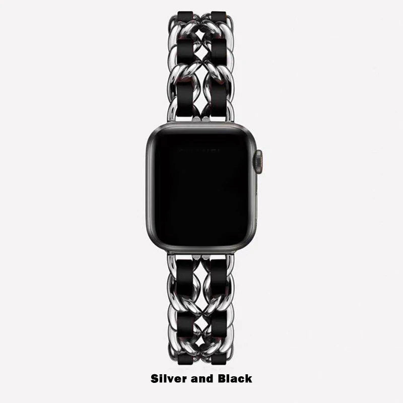Women Metal Strap for Apple Watch Band 10 9 8 Ultra 46mm 42mm 49mm 7 SE 6 5 41mm 45mm 44/40mm Lady Gold Steel Bracelet Wristband