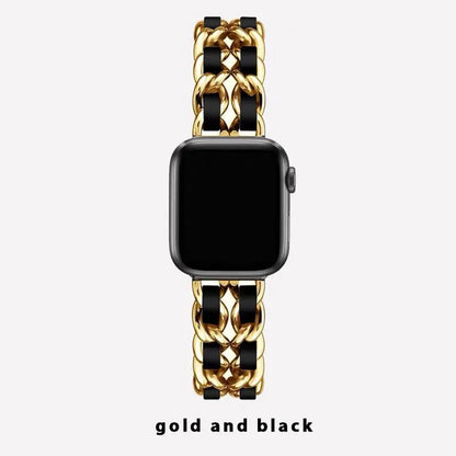Women Metal Strap for Apple Watch Band 10 9 8 Ultra 46mm 42mm 49mm 7 SE 6 5 41mm 45mm 44/40mm Lady Gold Steel Bracelet Wristband